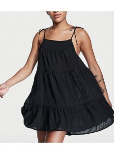 Платье Tiered Mini Dress Coverup Black