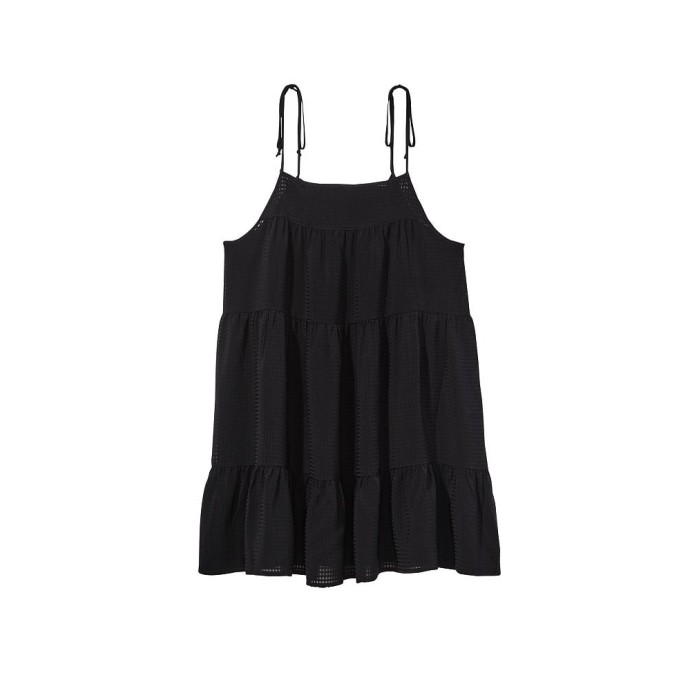 Платье Tiered Mini Dress Coverup Black