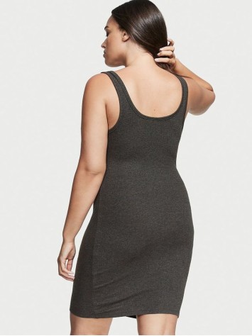 Нічна сукня Ribbed Modal Tank Sleepshirt Grey