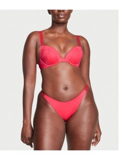 Купальник Shine Strap Sexy Tee Push-Up Bikini Set Wild Strawberry