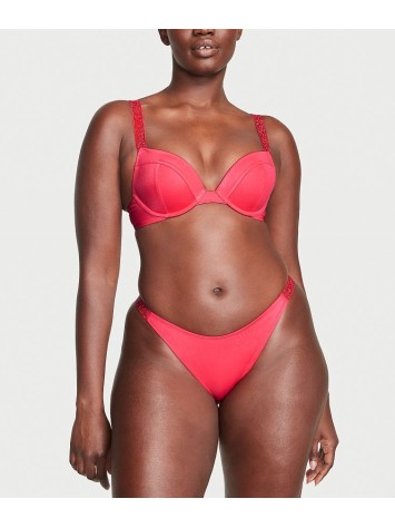 Купальник Shine Strap Sexy Tee Push-Up Bikini Set Wild Strawberry