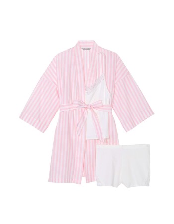 Пижама 3-Piece Cotton Pajama Set Pretty Blossom Stripe