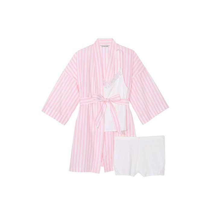 Пижама 3-Piece Cotton Pajama Set Pretty Blossom Stripe