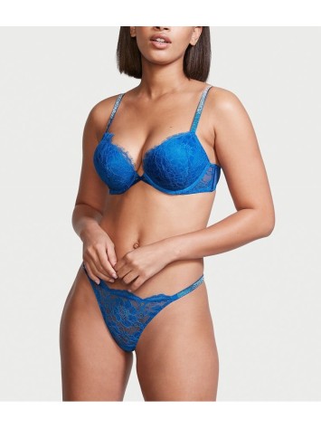 Комплект білизни Add 2 Cups Shine Strap Lace Push Up Bra Blue Set