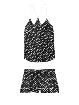 Пижама Satin Cami Black Polka Dot