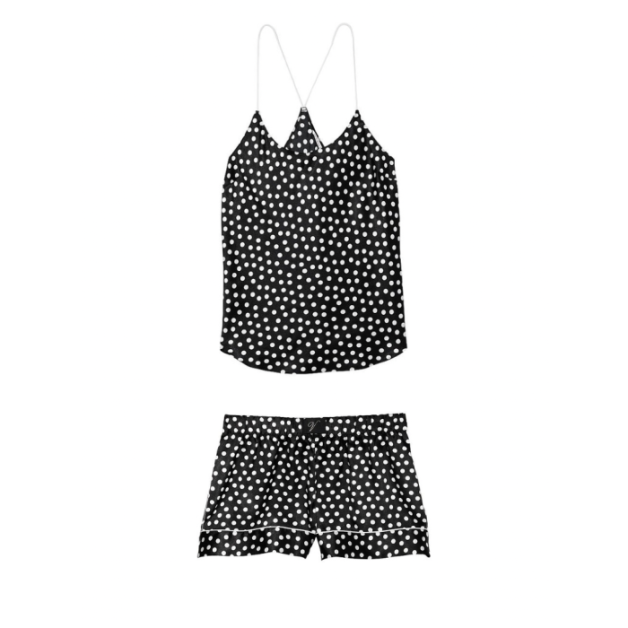 Пижама Satin Cami Black Polka Dot