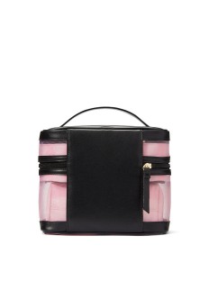 Набір косметичок 4-in-1 Train Case Iconic Pink Striped Mesh
