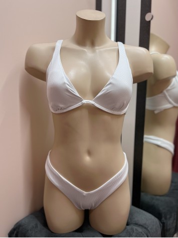 Купальник VS White Ribbed Set
