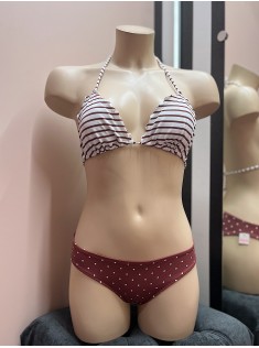Купальник Brown White Dot Set