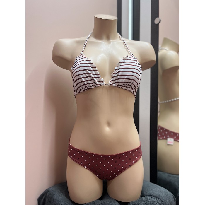Купальник Brown White Dot Set