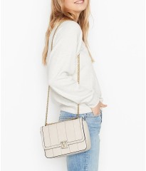 Крос-боді Вікторія Сікрет Medium Shoulder Bag White Woven