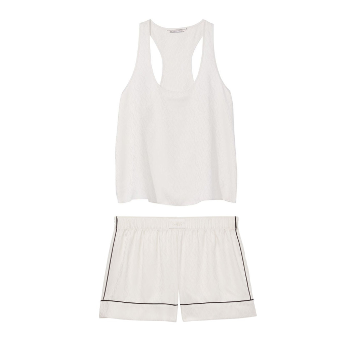 Піжама Short Cami PJ Set White logo