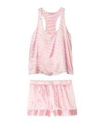 Піжама Short Cami PJ Set White Pink logo