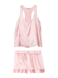 Піжама Short Cami PJ Set White Pink logo