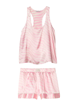 Піжама Short Cami PJ Set White Pink logo