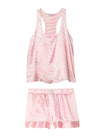 Піжама Short Cami PJ Set White Pink logo