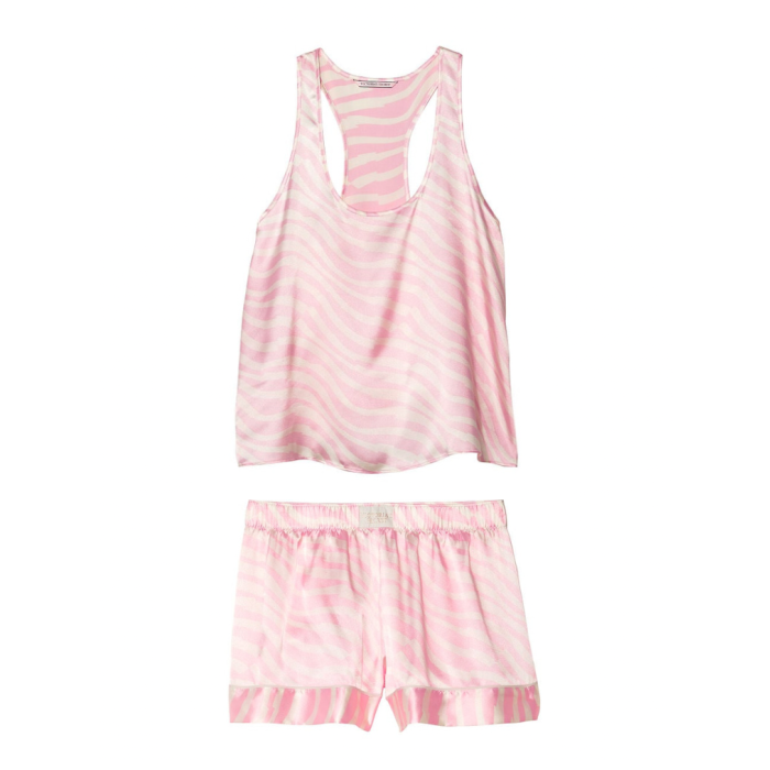 Піжама Short Cami PJ Set White Pink logo