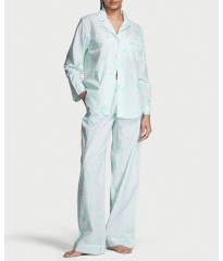 Піжама Cotton Long Pajama Set Resort Blue Stripe