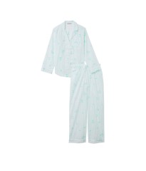Піжама Cotton Long Pajama Set Resort Blue Stripe