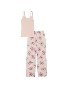Піжама Long Cami Set Floral Stripes