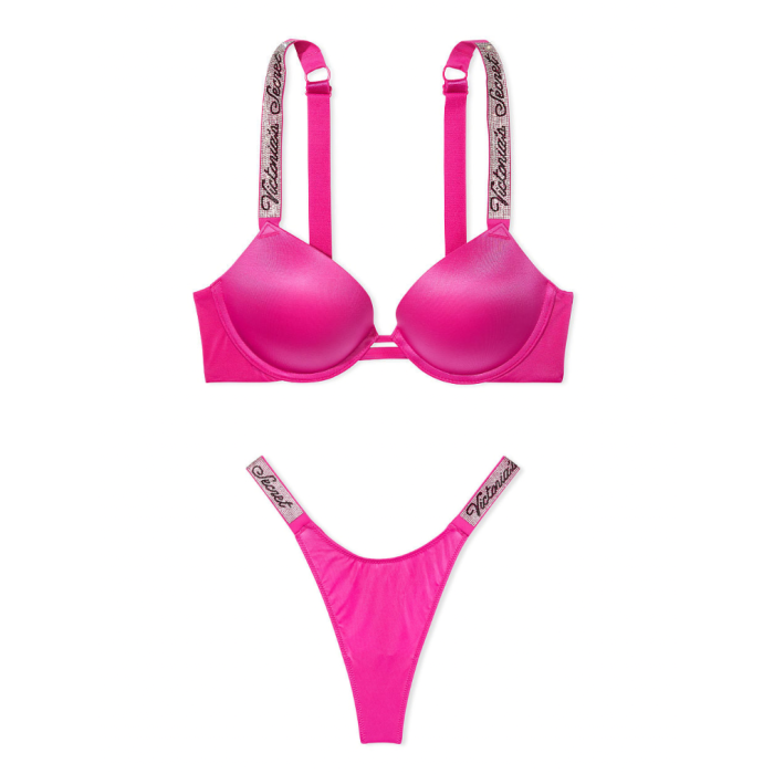 Комплект Very Sexy Shine Strap Push Up Fuchsua Frenzy Set