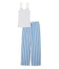 Пижама Cotton Tank Tee-jama Set Blue Stripe