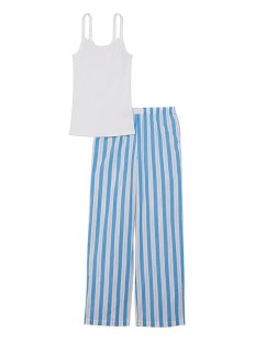 Пижама Cotton Tank Tee-jama Set Blue Stripe