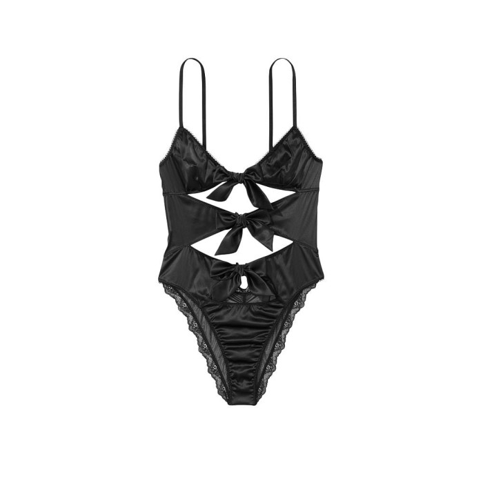 Боди Tied-with-a-Bow Teddy Black