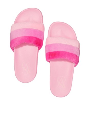 Шлепанцы Pink Stripes logo VS Slides
