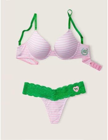 Комплект Wear Everywhere Push-up bra Pink Stripe Set