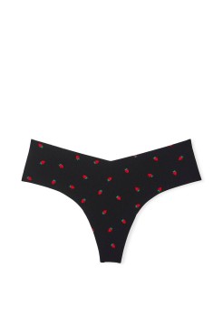 Трусики No-Show Thong Panty Black Ditsy Strawberry