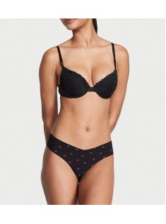 Трусики No-Show Thong Panty Black Ditsy Strawberry