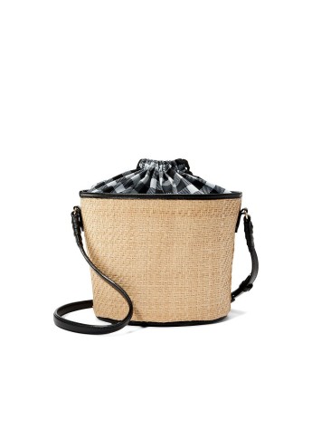 Сумка The Victoria Cinch-Top Crossbody Natural Raffia