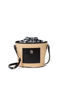 Сумка The Victoria Cinch-Top Crossbody Natural Raffia