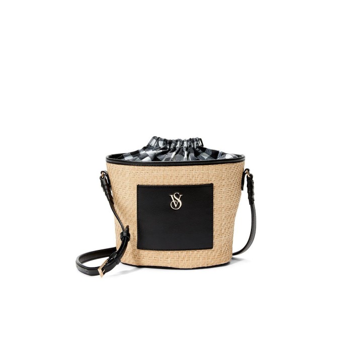 Сумка The Victoria Cinch-Top Crossbody Natural Raffia