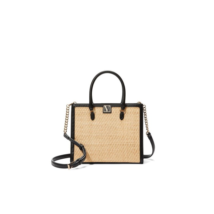 Cумка The Victoria Structured Satchel Natural Raffia
