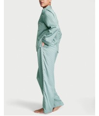 Піжама Satin Long Pajama Set Sage Dust