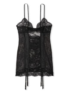Пеньюар Lace Garter Slip Black