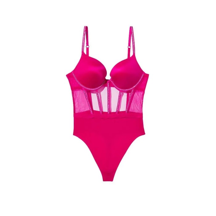 Боді Victoria's Secret Very Sexy Fuchsia Shine Teddy