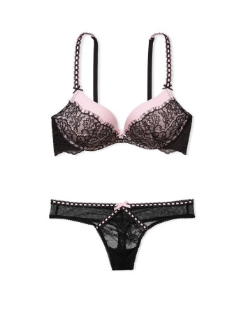 Комплект Dream Angels Pink Lace Push Up Bra Set2
