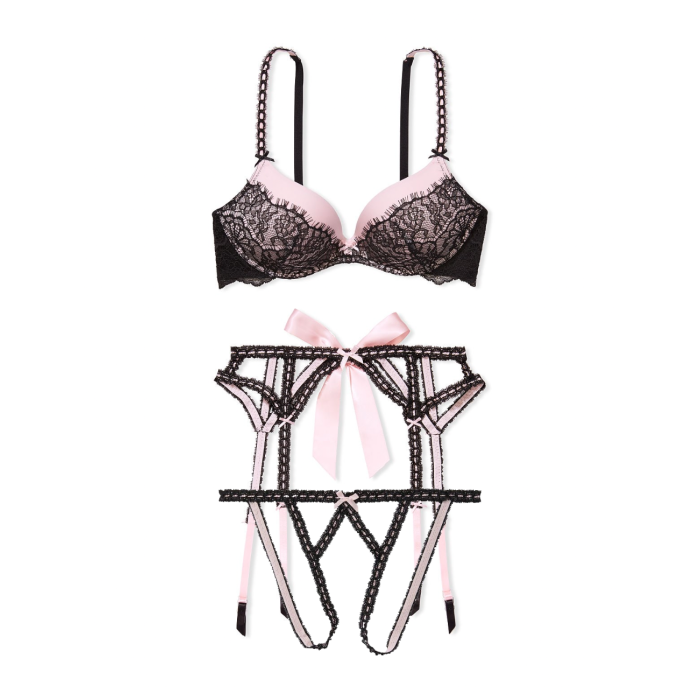 Комплект Dream Angels Pink Lace Push Up Bra Set