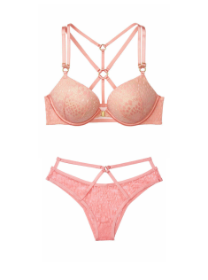 Комплект Bombshell Push Up Bra Snake Lace Coral Set