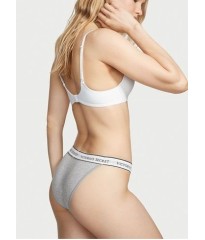 Трусики Grey Cotton Logo Tanga Panty 