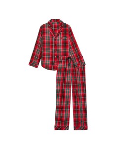 Піжама Victoria's Secret Flannel Long PJ Set Bright Tartan Plaid