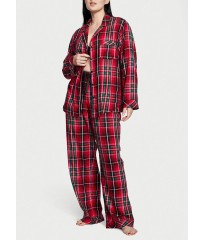 Піжама Victoria's Secret Flannel Long PJ Set Bright Tartan Plaid