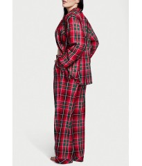 Піжама Victoria's Secret Flannel Long PJ Set Bright Tartan Plaid