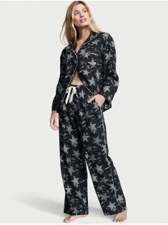 Піжама Flannel Long Pj set Black Stars