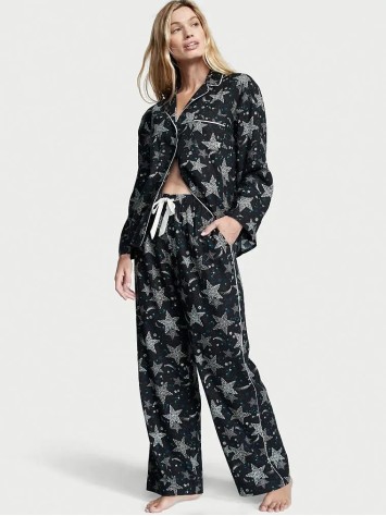 Піжама Flannel Long Pj set Black Stars