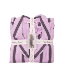 Піжама Victoria's Secret Flannel Long PJ Set Black Stripes