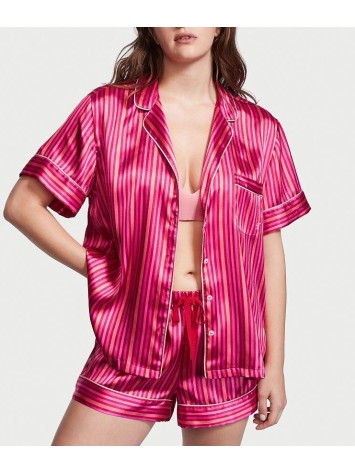 Піжама Satin Short PJ Set Red stripes